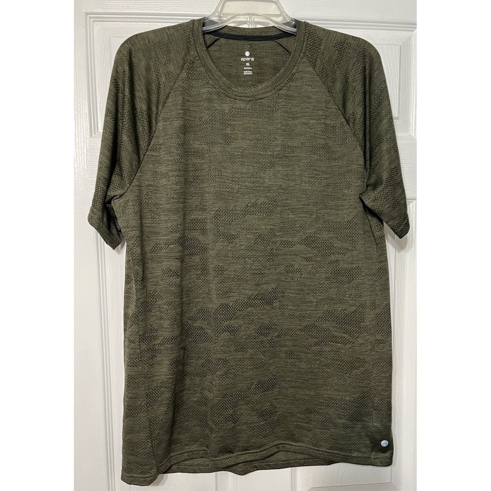 Apana Mens Vented Camo Pattern Short Sleeve Reflective Shirt‎ XL (46-48) Green